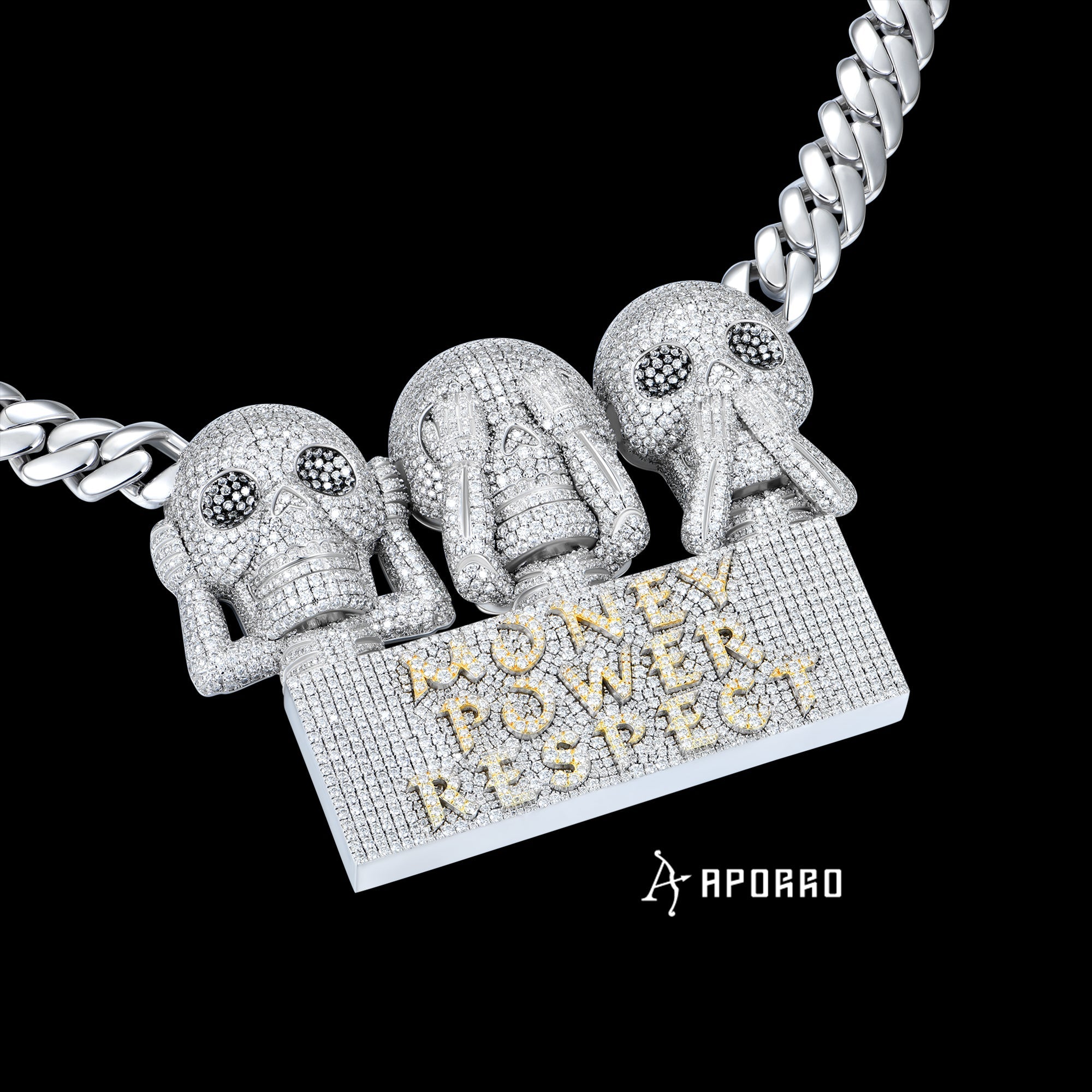APORRO Premium Custom Skulls Necklace