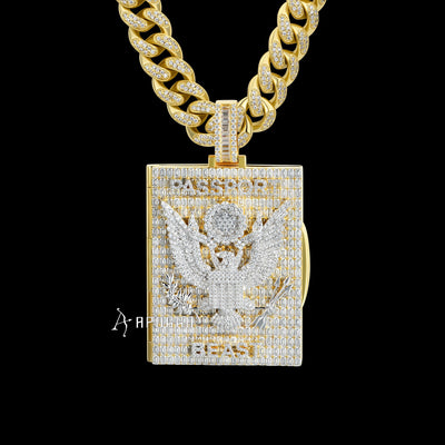 Pendentif passeport glacé personnalisé APORRO Premium