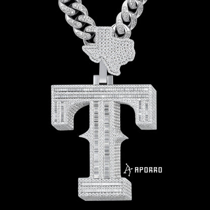 APORRO Premium Custom Baguette T Pendant