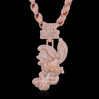 APORRO Premium Custom 3D Iced Bugs Bunny Pendant