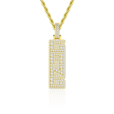 Colgante de letra vertical helado personalizado