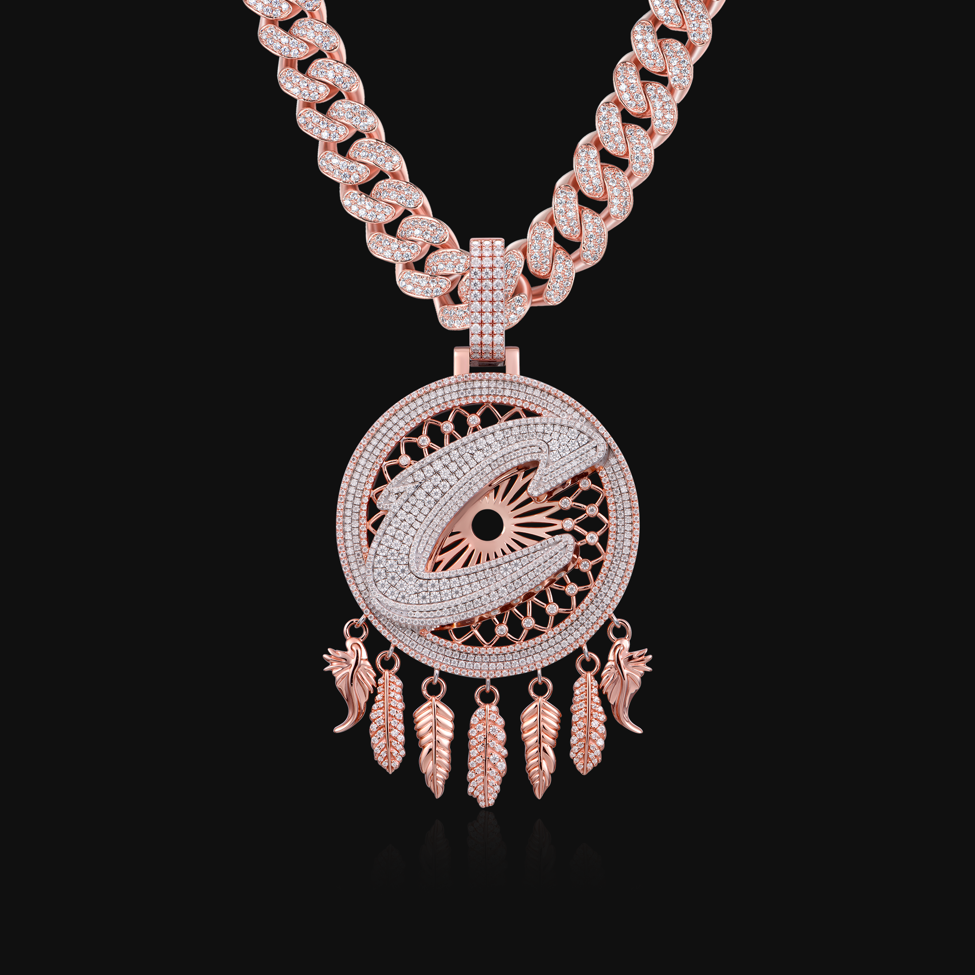 APORRO Premium Custom Iced Catcher Pendant