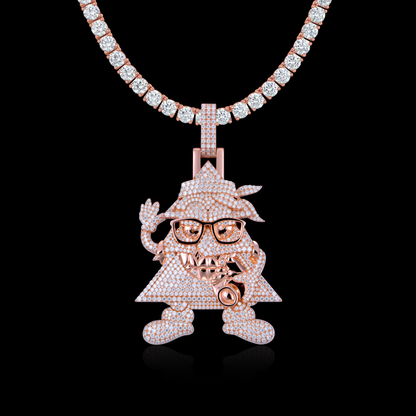 APORRO Premium Custom 3D Iced Logo Pendant