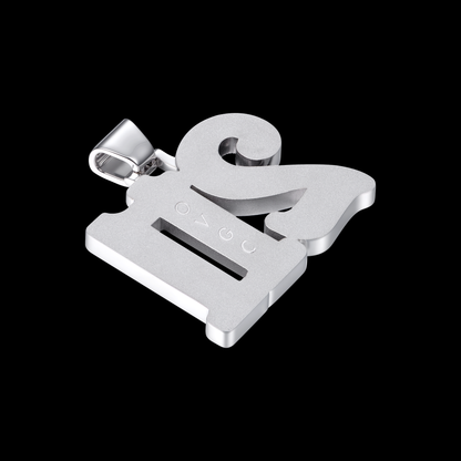 APORRO Premium Custom Iced Baguette Numbers Pendant