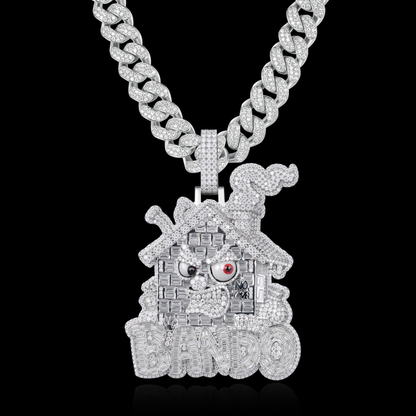APORRO Premium Custom Fully Iced Pendant With Baguette Stones
