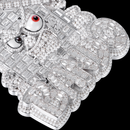 APORRO Premium Custom Fully Iced Pendant With Baguette Stones