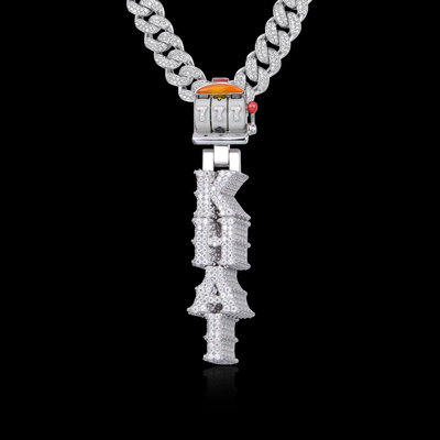 APORRO Premium Custom 3D 2 Zoll Iced Vertical Style Namensanhänger