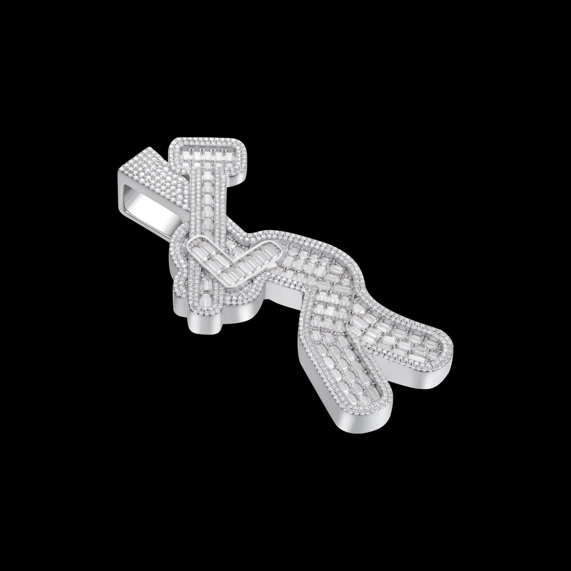 APORRO Premium Custom Iced Concrete Boy Pendant