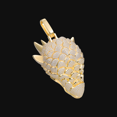 APORRO Premium Custom Buss Down 3D-Drachenkopf-Anhänger