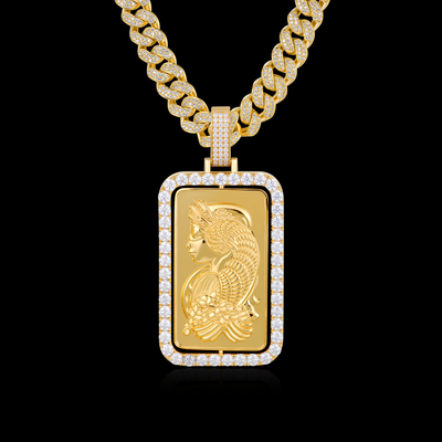 APORRO Premium Custom 14K Gold doppelseitiger Dogtag-Anhänger