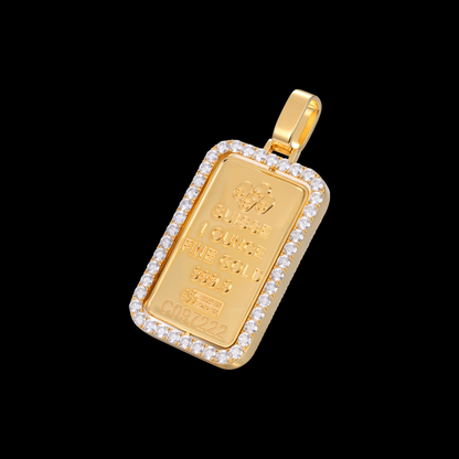 APORRO Premium Custom 14K Gold Double-sided Dogtag Pendant