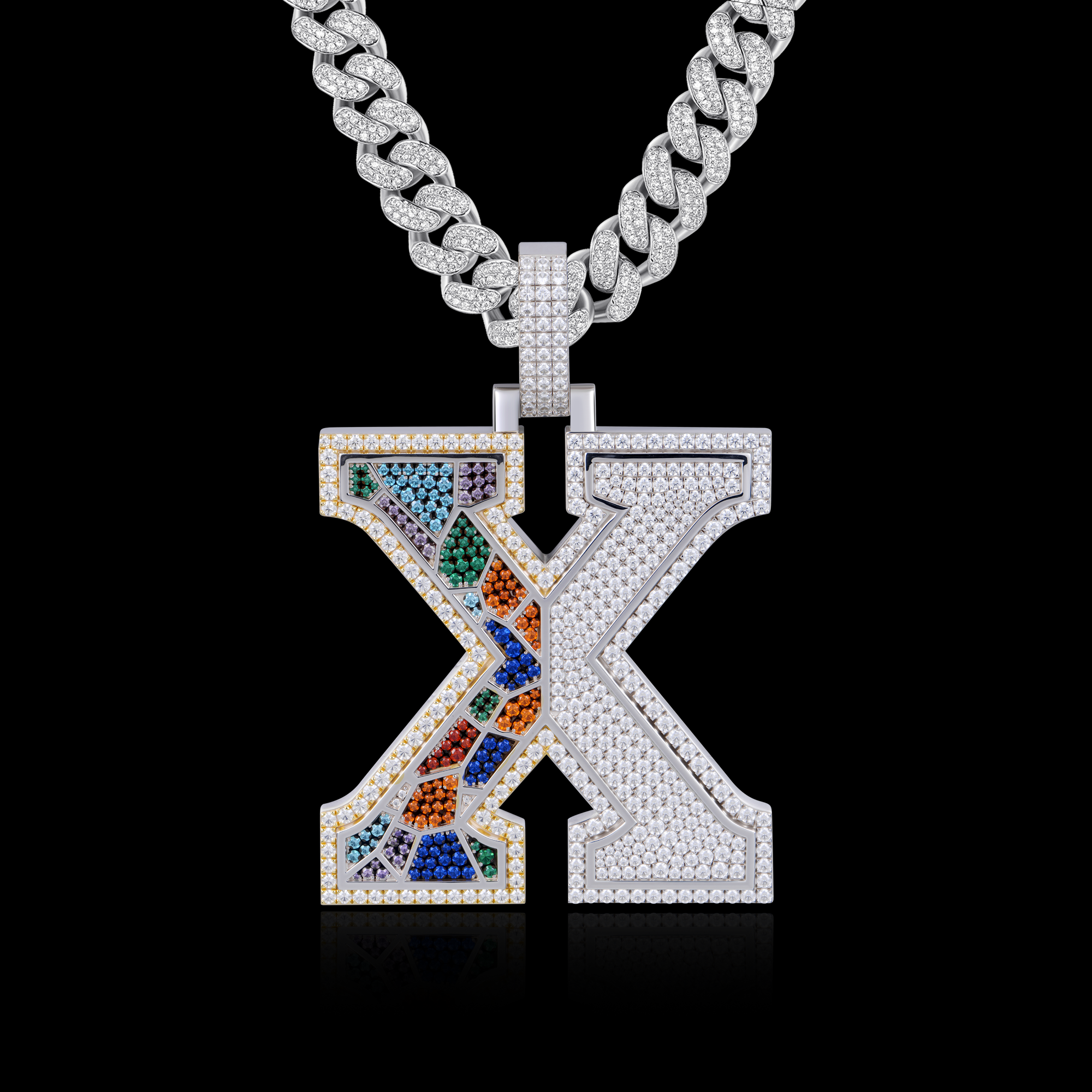 APORRO Premium Custom Letter X Pendant