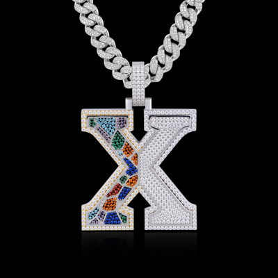Pendentif lettre X personnalisé APORRO Premium