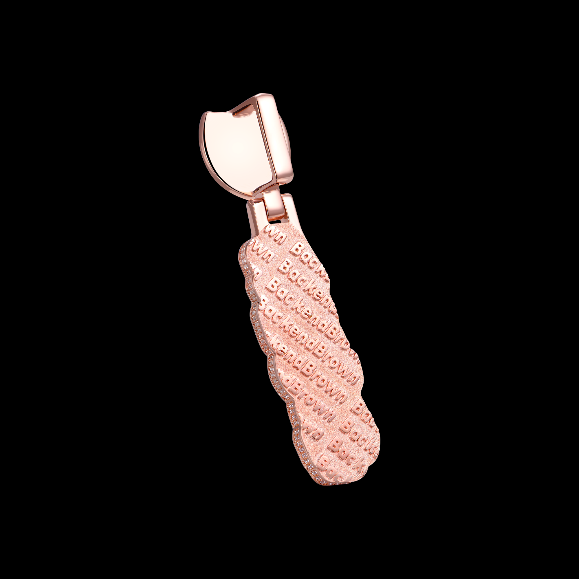 APORRO Premium Custom 3D Triple-layered Vertial Style Iced Numbers Pendant