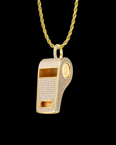 APORRO Premium Custom Fully Iced Whistle Pendant – Functional & Customizable