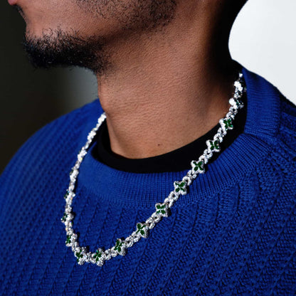 Moissanite Luminous Clover Necklace & Wallet Chain