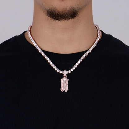 Custom Shaped Diamond Gothic Font Pendant-30mm