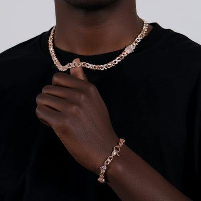 Conjunto de capas de pulsera & Cadena de corazón dura &