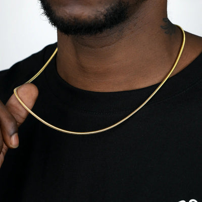 3 mm Schlangenkette – Gelbgold