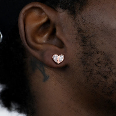 S925 Radiant Hearts Entwined Stud Earrings