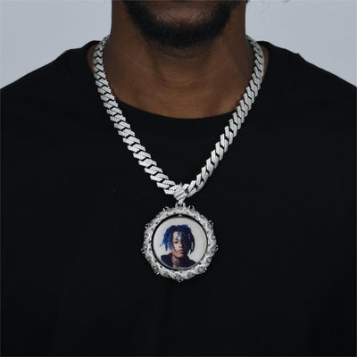 Custom Rotating Thorns Photo Pendant
