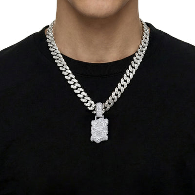 Colgante de diamantes con forma personalizada