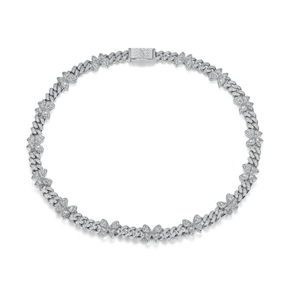 Lebendige runde geschnittene, gruppierte Schmetterlingskubanische Halskette - 8mm