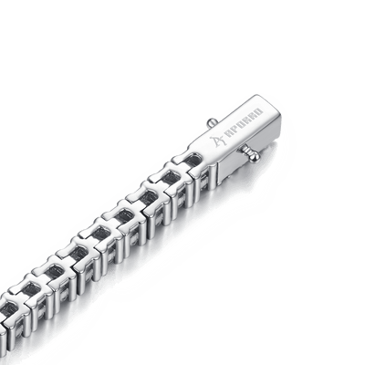 Bracciale tennis a farfalla a grappolo con taglio rotondo vivace - 3 mm
