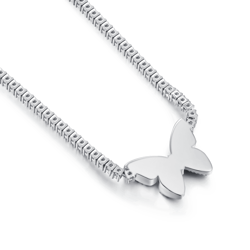 Collar Tenis Mariposa Ópalo - 3mm - APORRO
