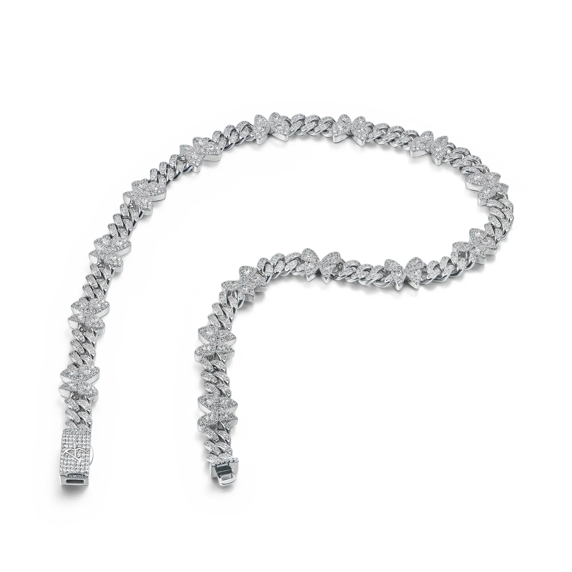 Lebendige runde geschnittene, gruppierte Schmetterlingskubanische Halskette - 8mm