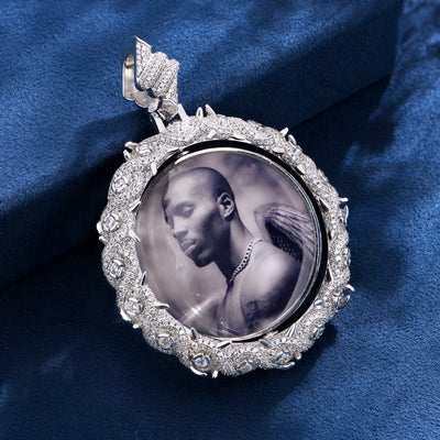 Custom Rotating Thorns Photo Pendant
