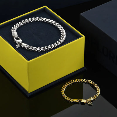 Paquete de pulseras de eslabones cubanos de Miami