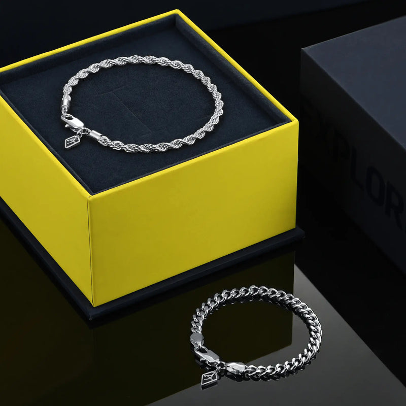 Rope + Cuban Link Bracelet Gift Set - APORRO