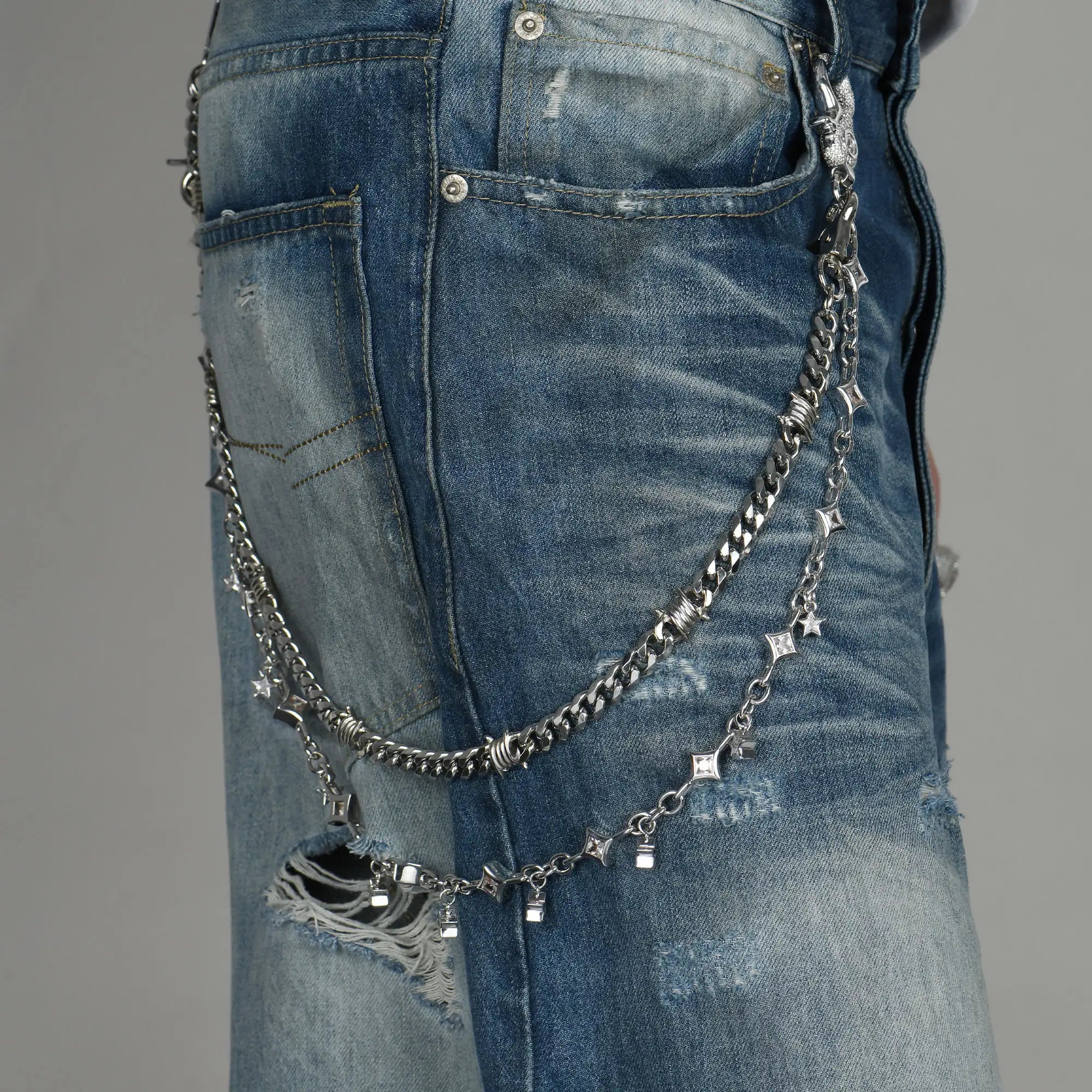 Thorned Cuban Wallet Chain