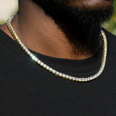 5mm Brass Iced Tennis Chain