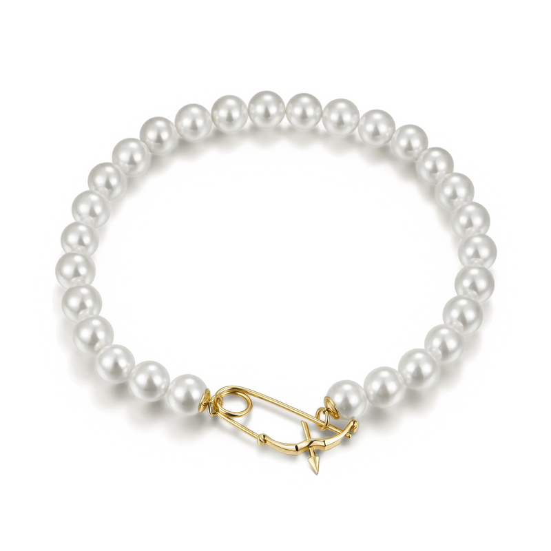 Dicke Perlenkette mit Aporro-Pin - APORRO