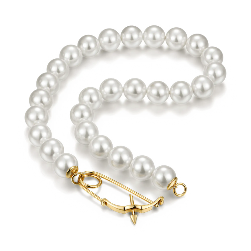 Dicke Perlenkette mit Aporro-Pin - APORRO