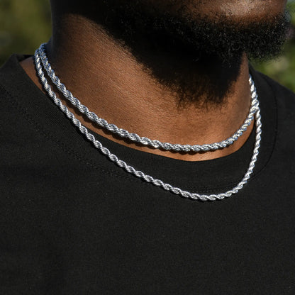 Rope Chain in White Gold - 4.5mm