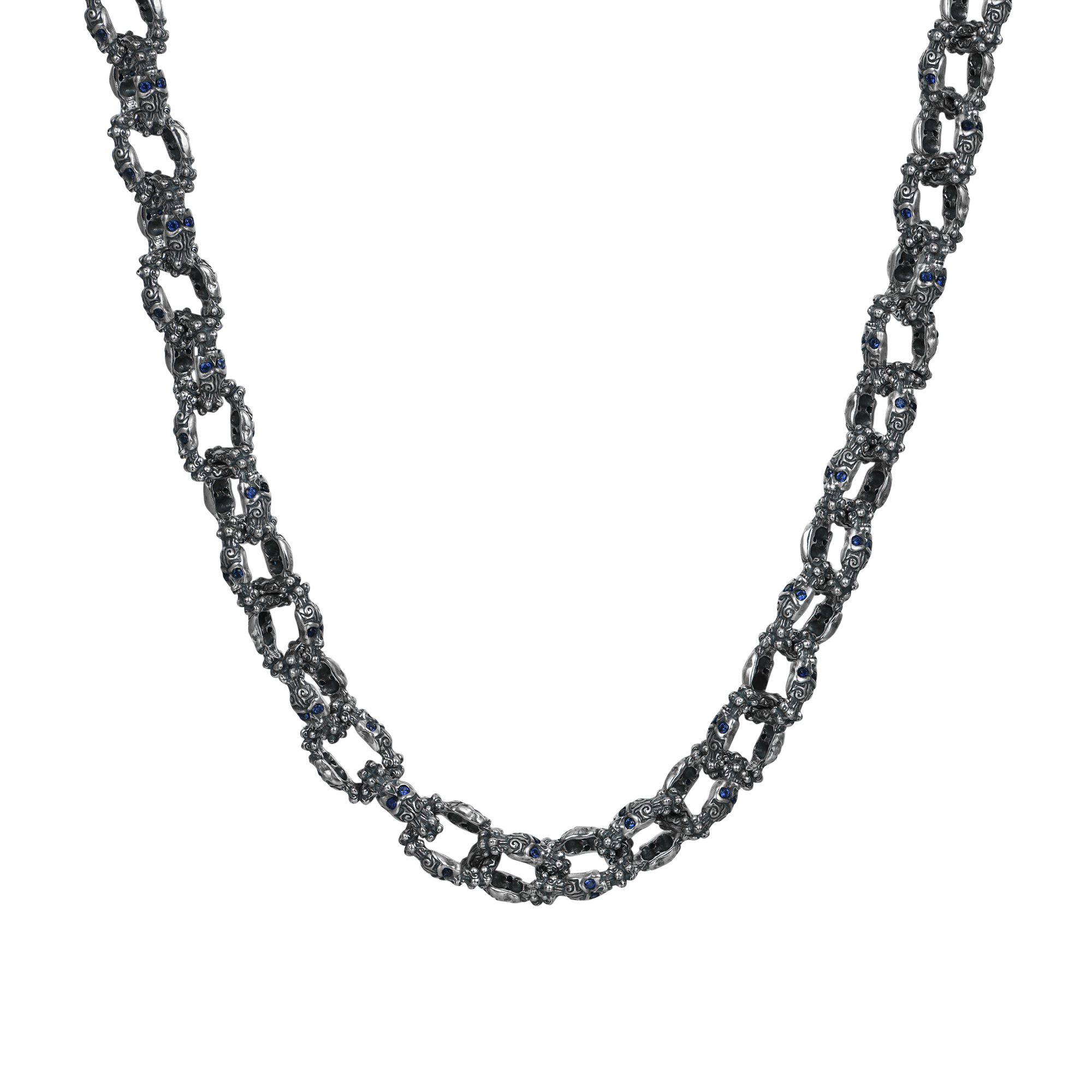 Collana da 20 "X cranio a doppia faccia - 12mm