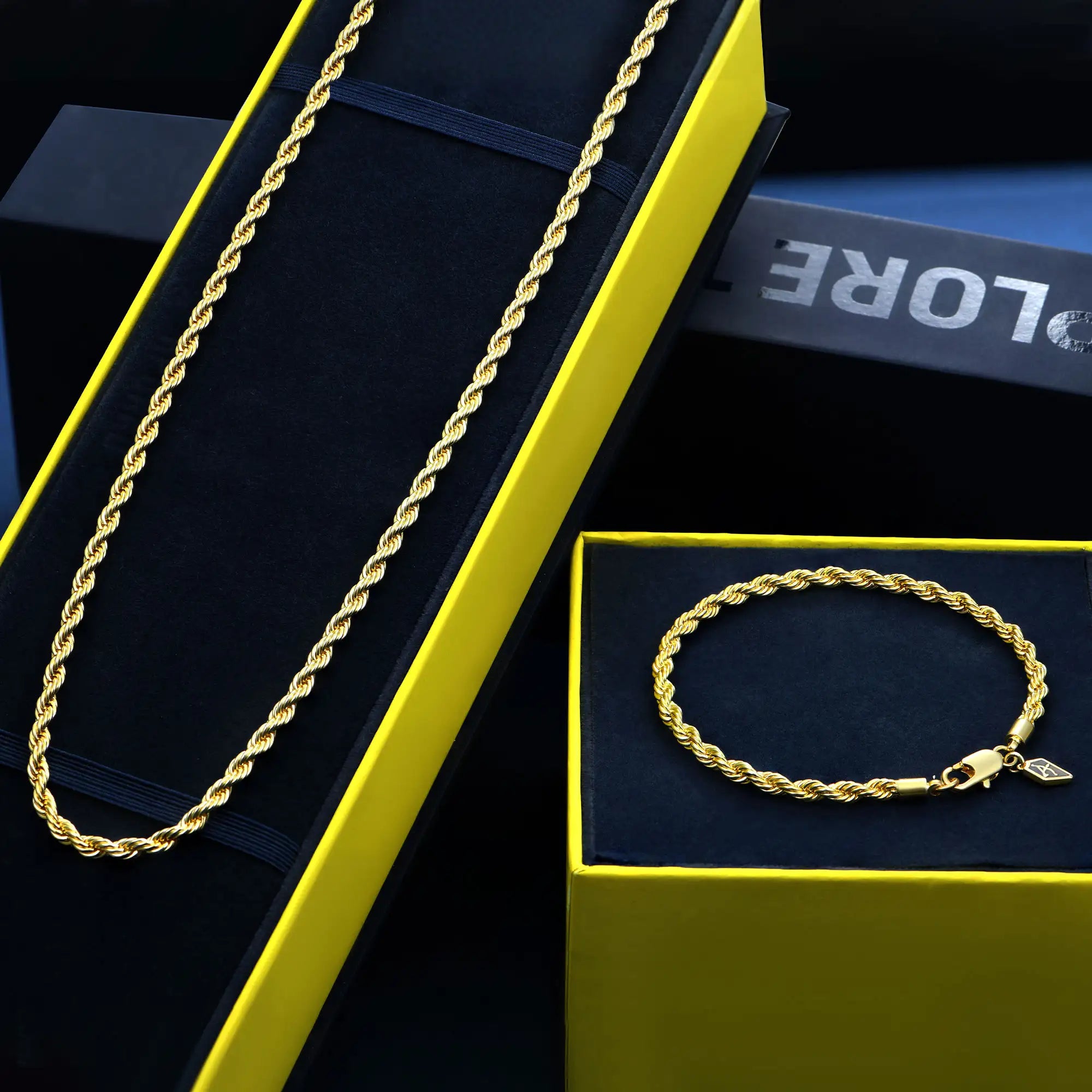 3.5mm Rope Chain & Bracelet Gift Set