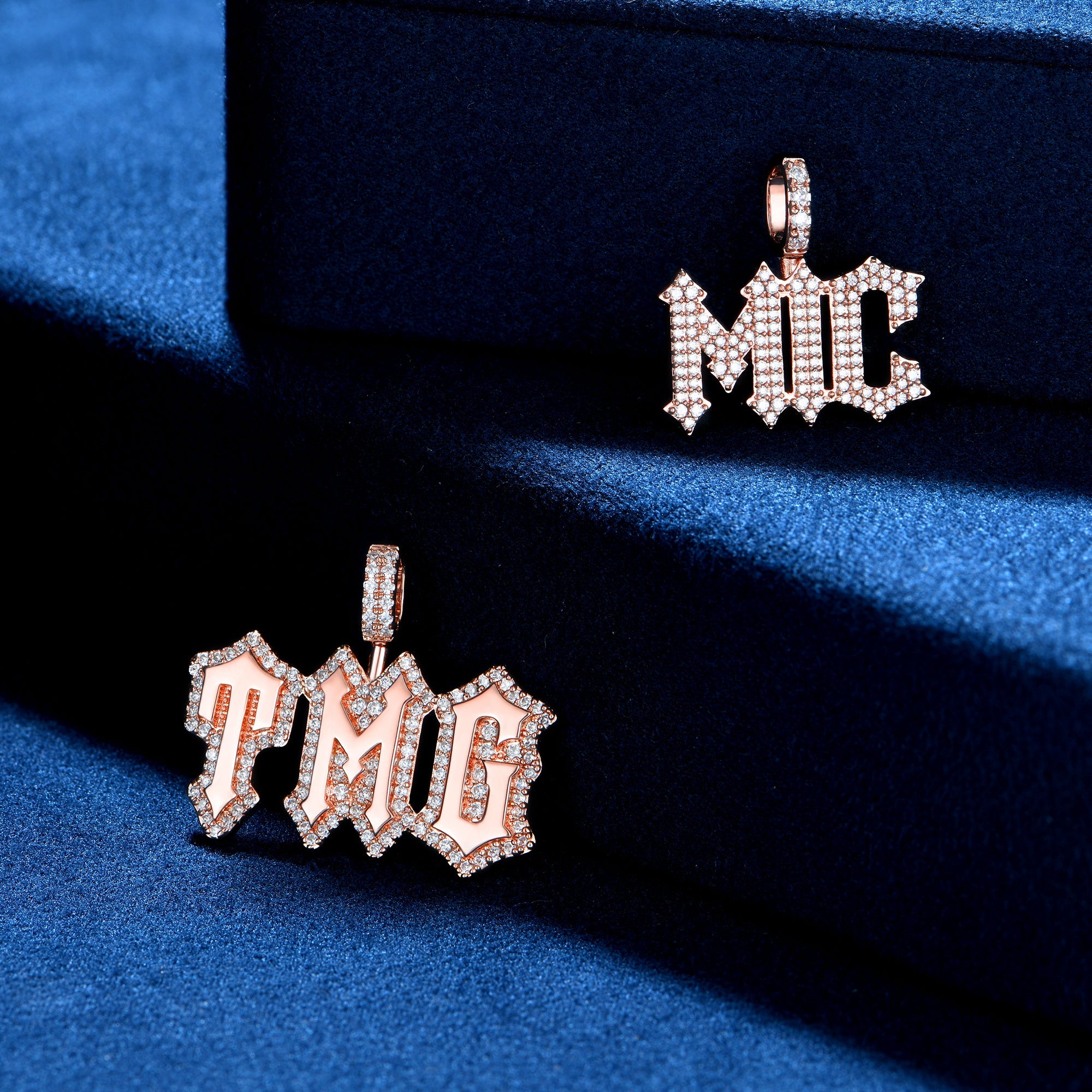 Custom Gothic Font Pendant - 12mm Height