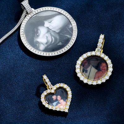 Ciondolo con foto rotondo micro personalizzato