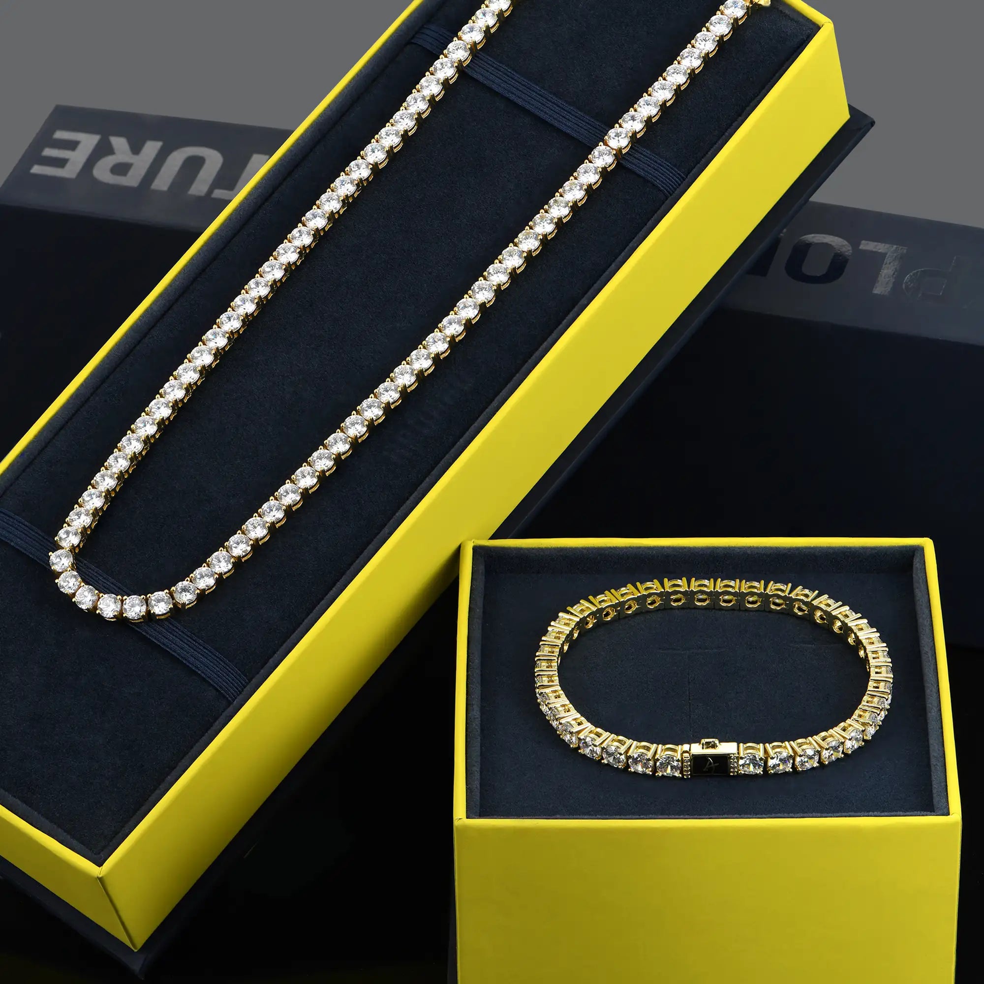 5mm Tennis Chain and Bracelet Gift Set