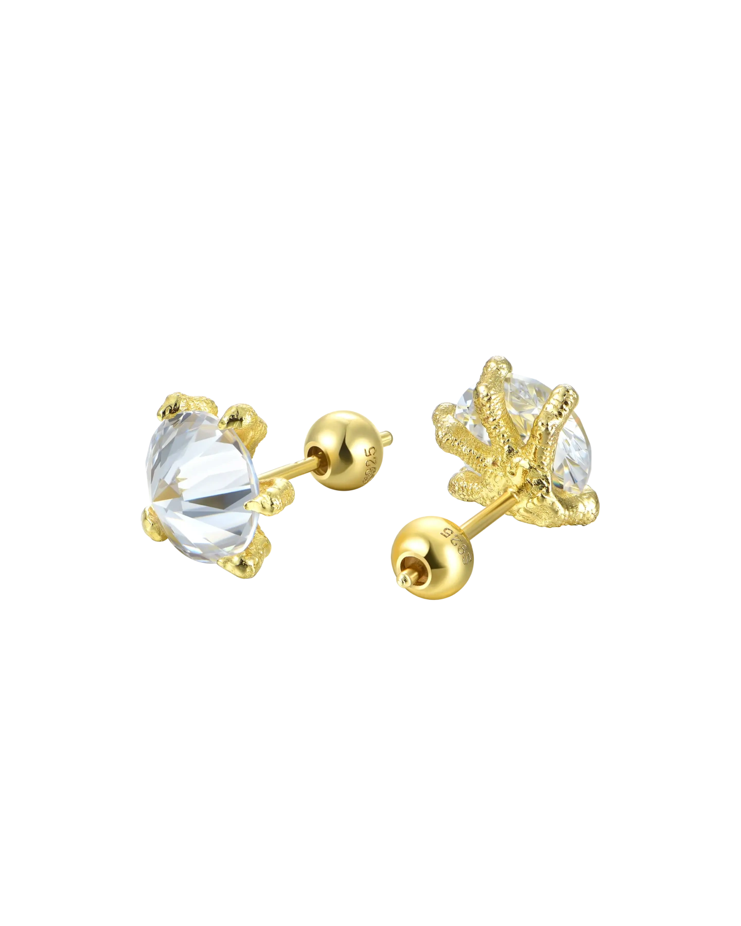 S925 WONG Dragon Claw Stud Earring