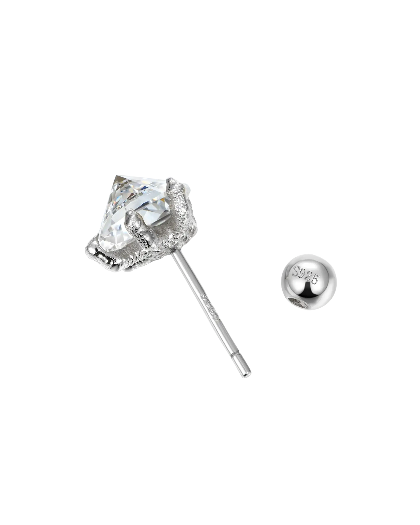 S925 WONG Dragon Claw Stud Earring