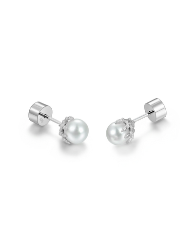 S925 WONG Dragon Pearl Stud Earring