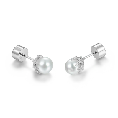 S925 WONG Dragon Pearl Stud Earring