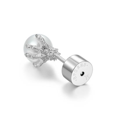 S925 WONG Dragon Pearl Stud Earring