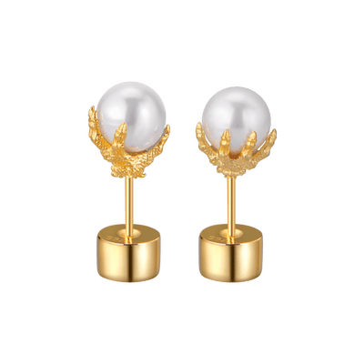 WONG Dragon Pearl Stud Earring - Single