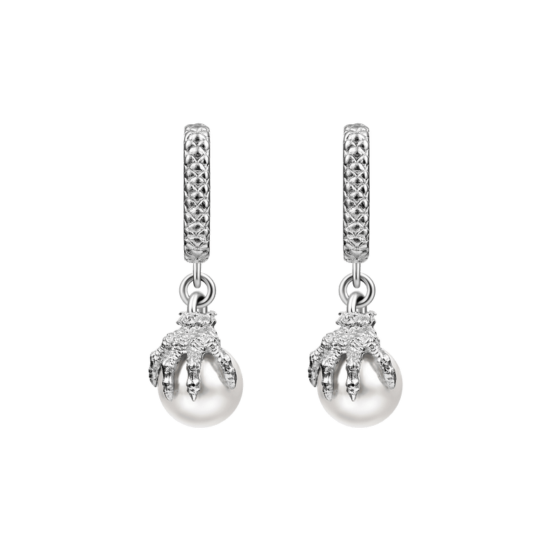 Pendientes colgantes de perlas en forma de garra de dragón WONG - APORRO
